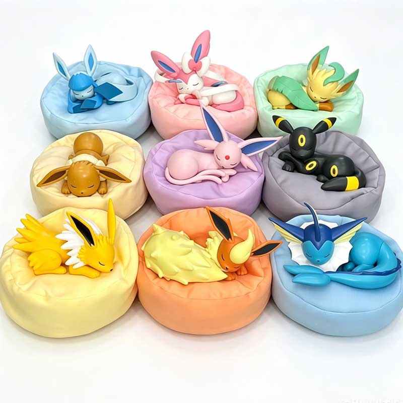 9pcs Anime Pokémon Eevee Figur - Pokemon Anime Merchandise review and price