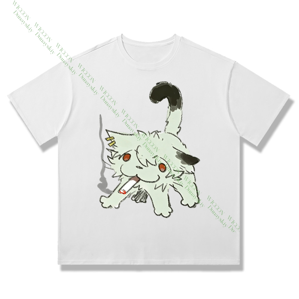Chainsmoker Cat Yaniko Satou C - Anime Merchandise T-Shirts review and price
