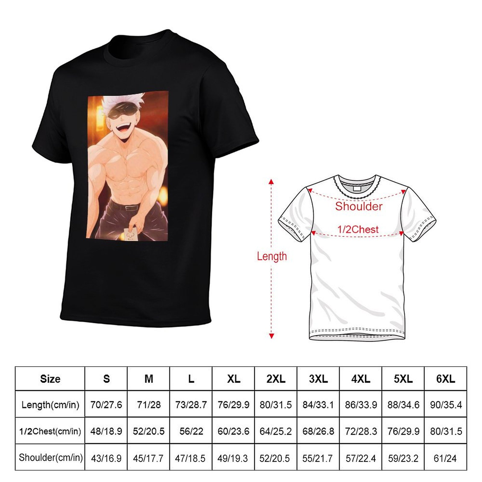 Gojo Satoru Merchandise T-Shir - Anime Merchandise T-Shirts review and price