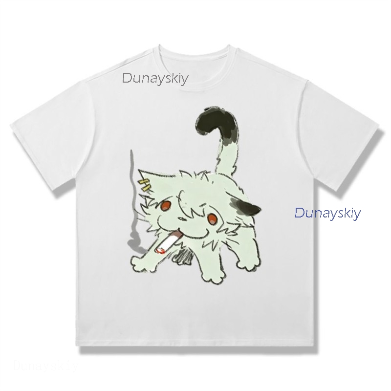 YesOk Chainsmoker Cat Yaniko S - Anime Merchandise T-Shirts review and price